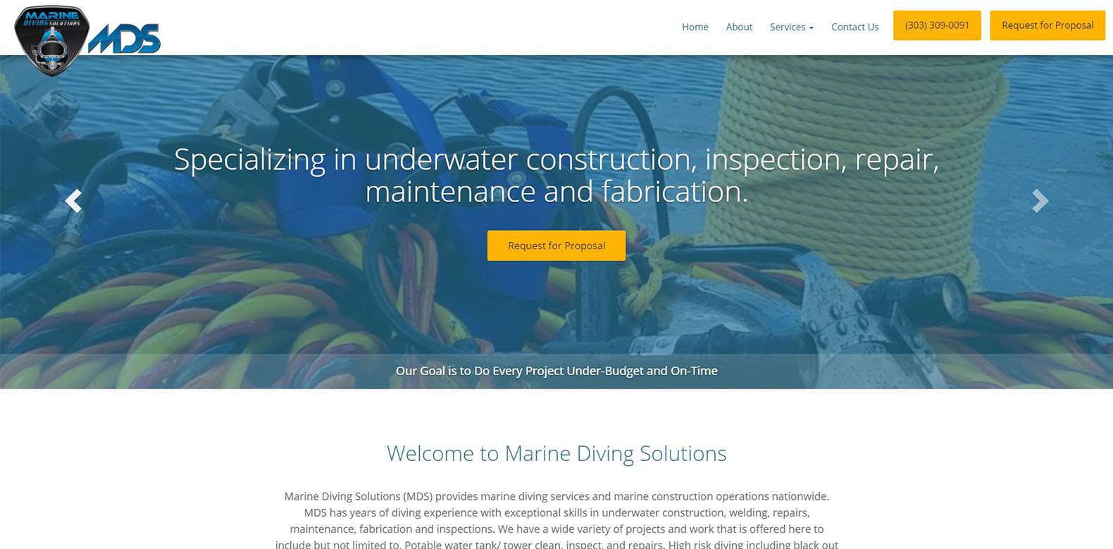 
New Website Launch: Marine Diving Solutions