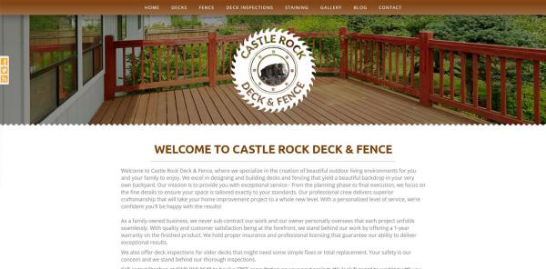 
New Website Launch: Castle Rock Deck & Fence