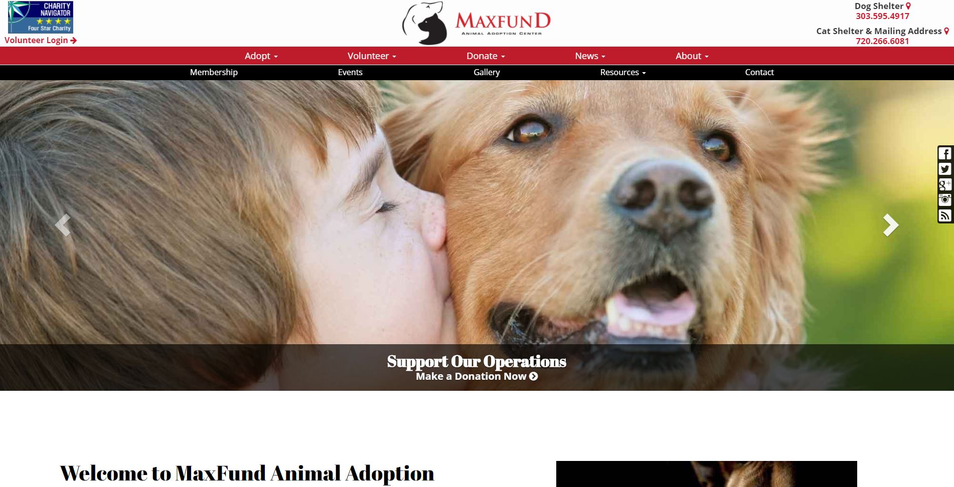 
New Website Launch: MaxFund Animal Adoption Center