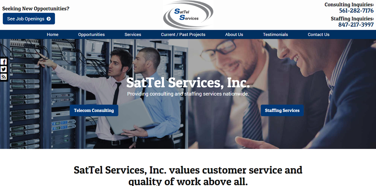 
New Website Launch: SatTel Services