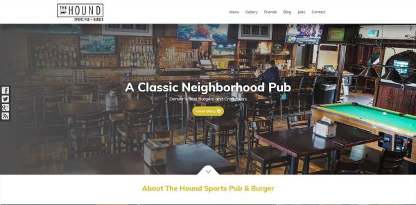 
New Website Launch: The Hound Sports Pub + Burger