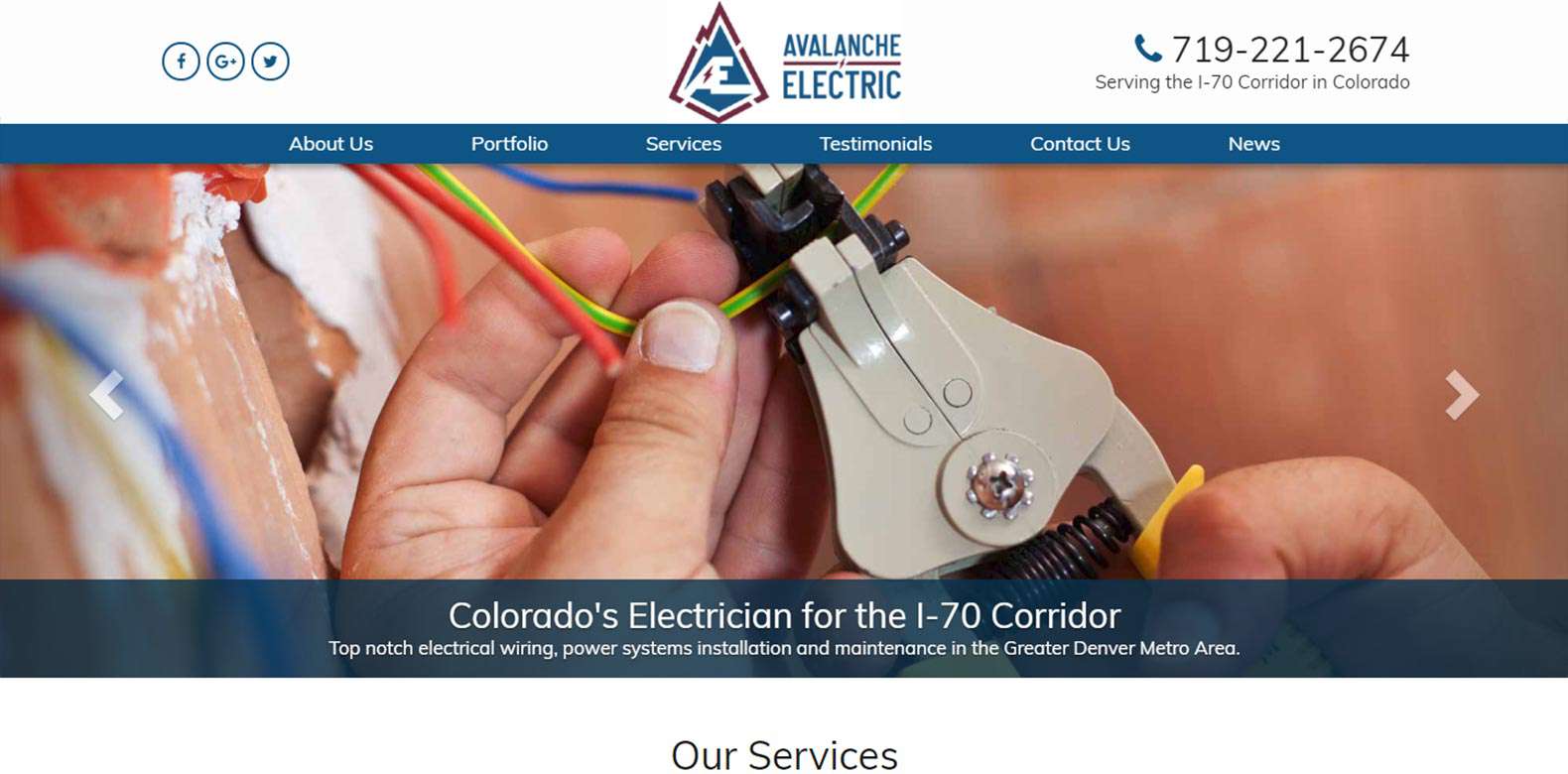 Avalanche-Electric-Denver-Website-Designs